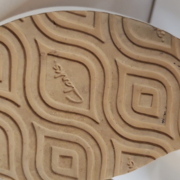 Clarks white Wedge Sandals 9 EUC - Picture 9 of 12